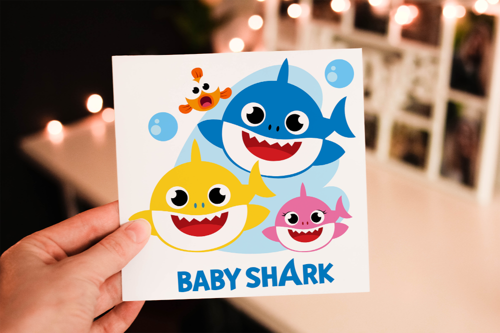 Baby Shark Granddaughter Birthday Card, Card for Granddaughter